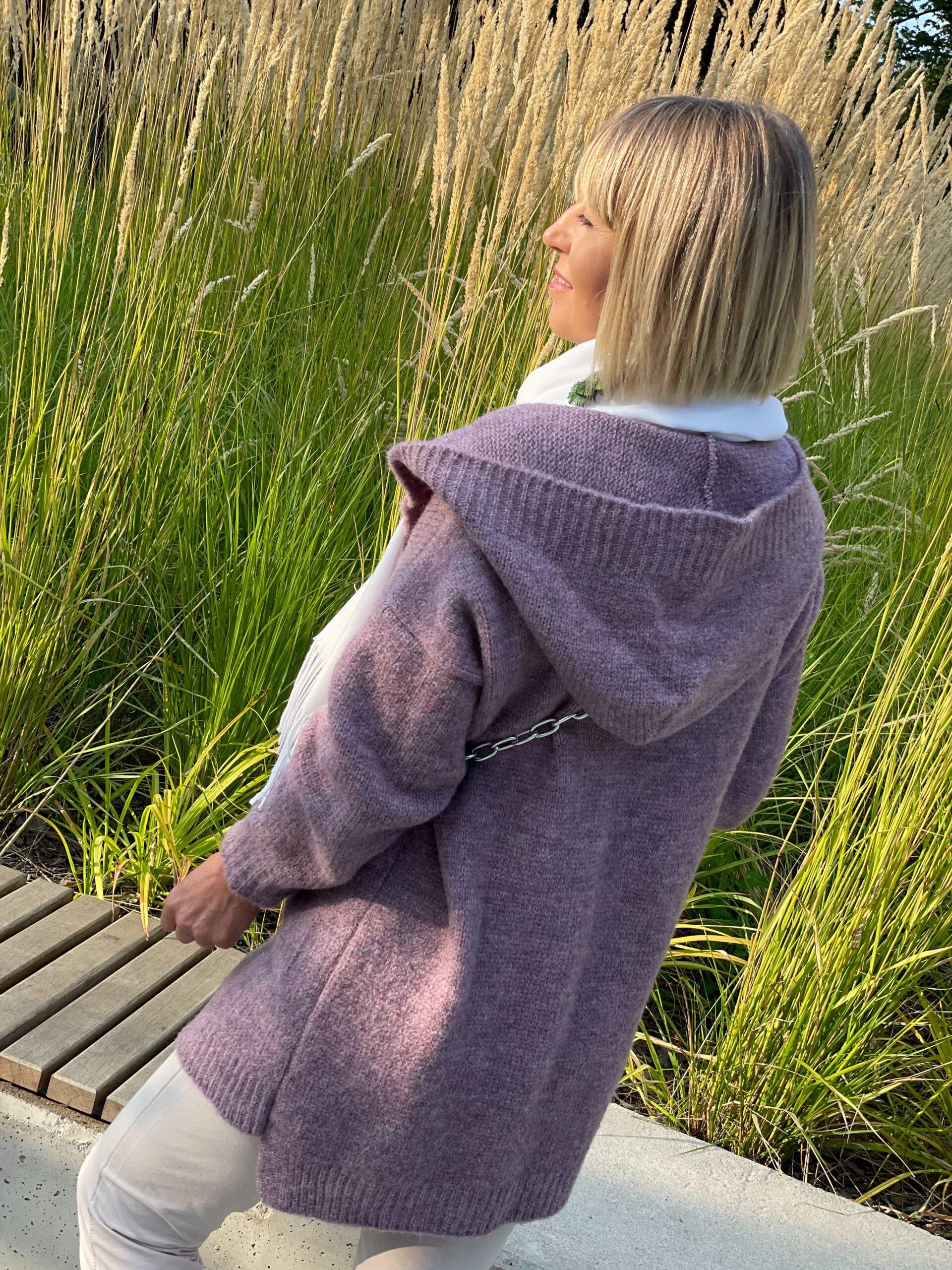 Kardigan Hoodie - Wrzosowy – Studioborycka