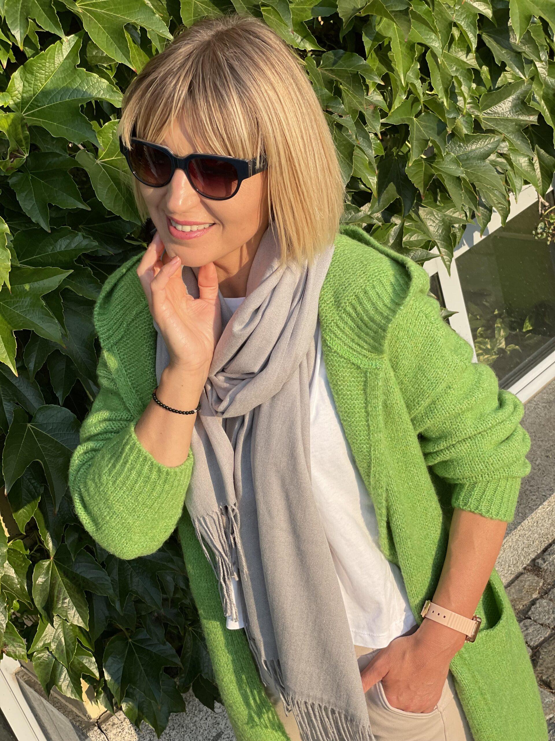 Kardigan Hoodie - Groszkowy – Studioborycka