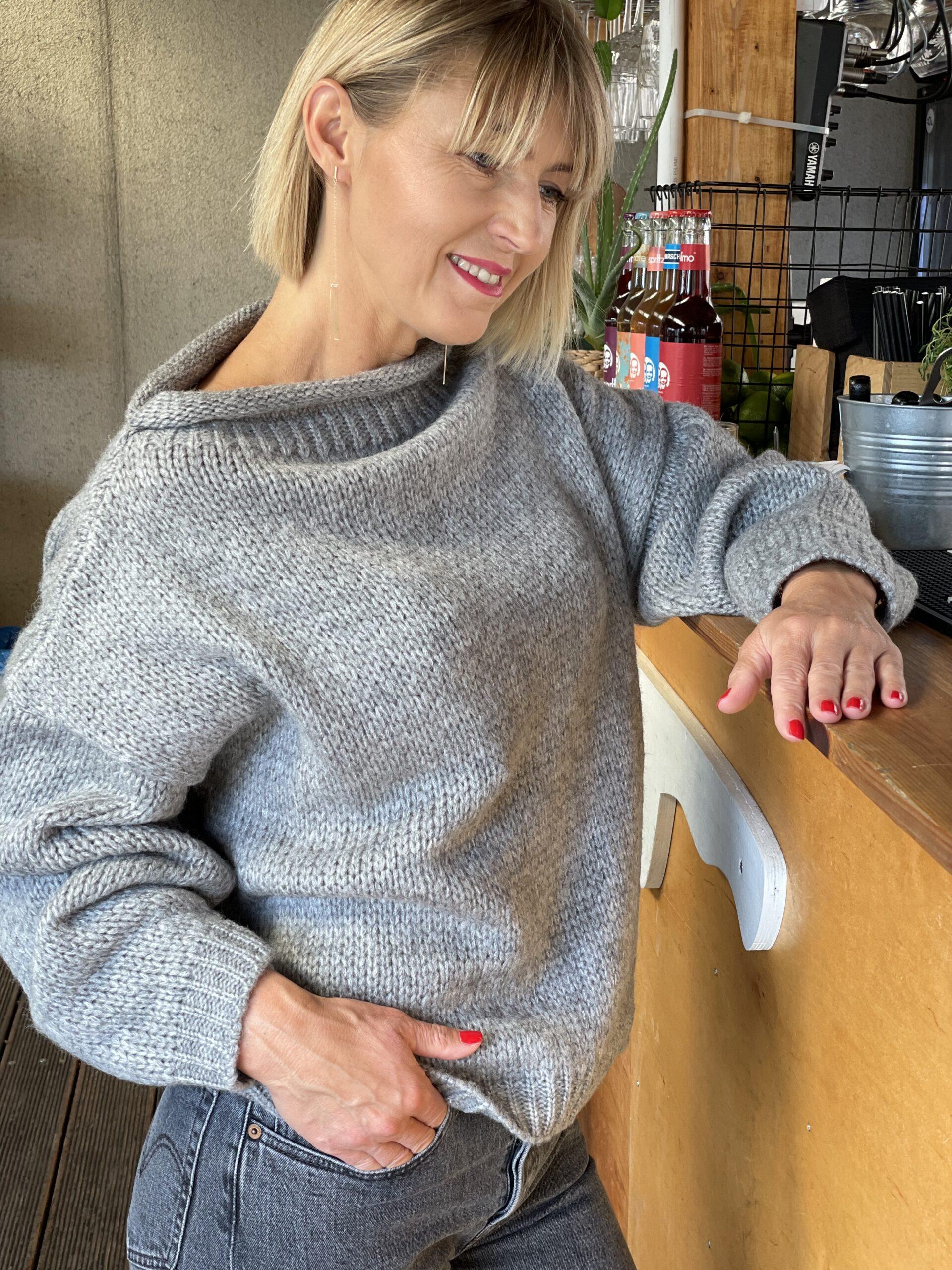 Sweter Rulon - Ciemno szary – Studioborycka