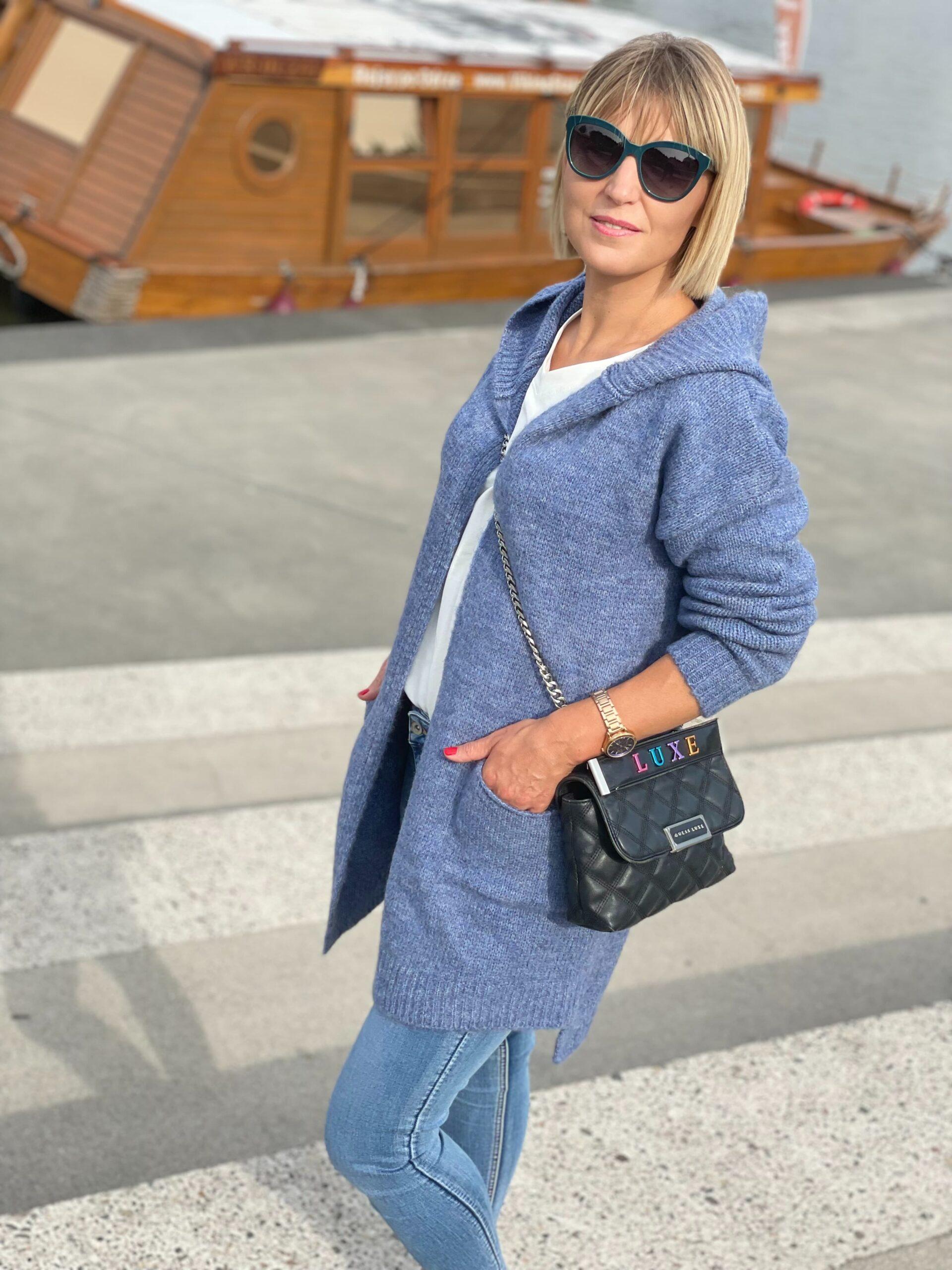 Kardigan Hoodie - Jeansowy – Studioborycka