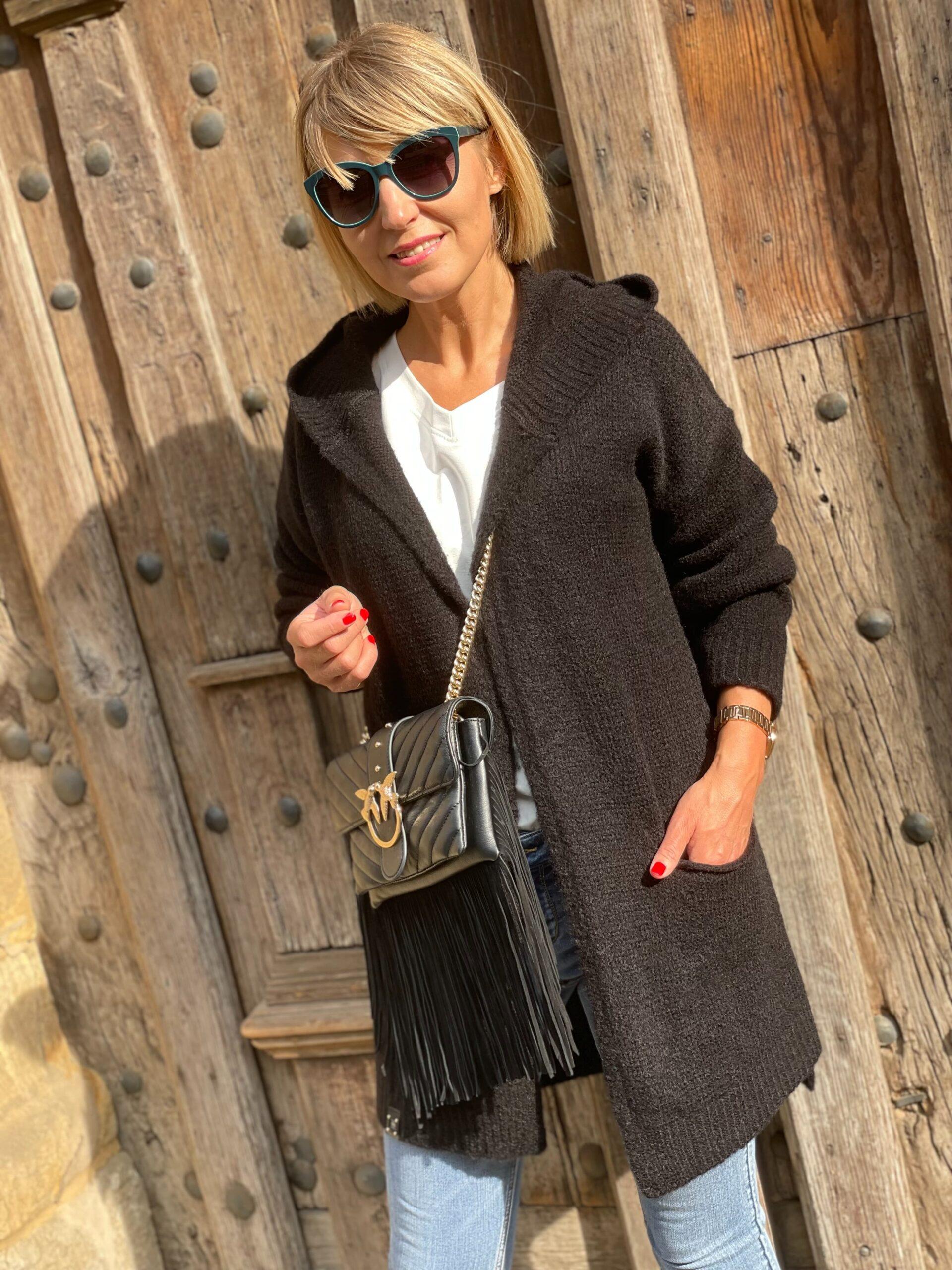 Kardigan Hoodie - Czarny – Studioborycka