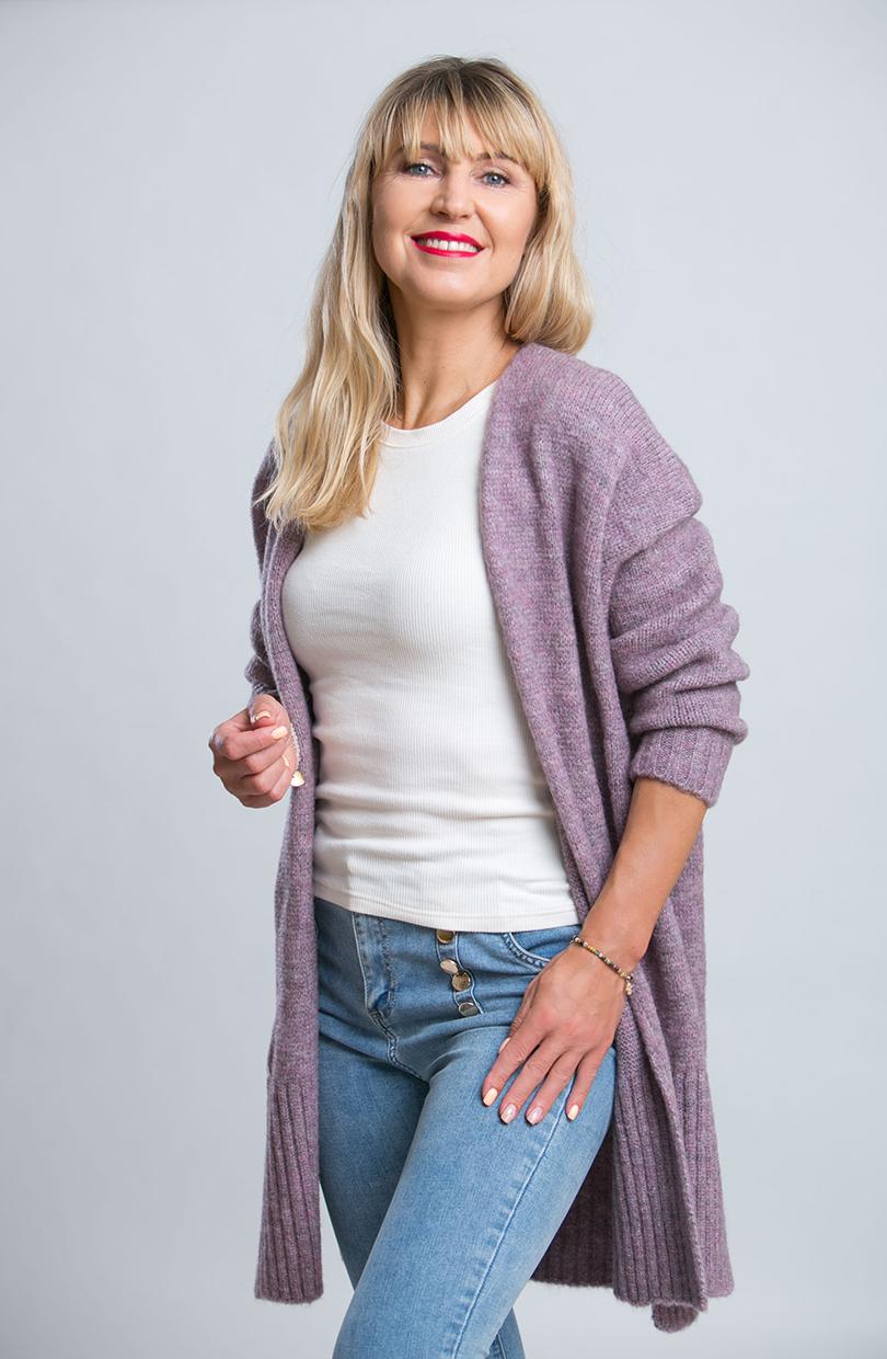 Kardigan Andrea - Wrzosowy – Studioborycka
