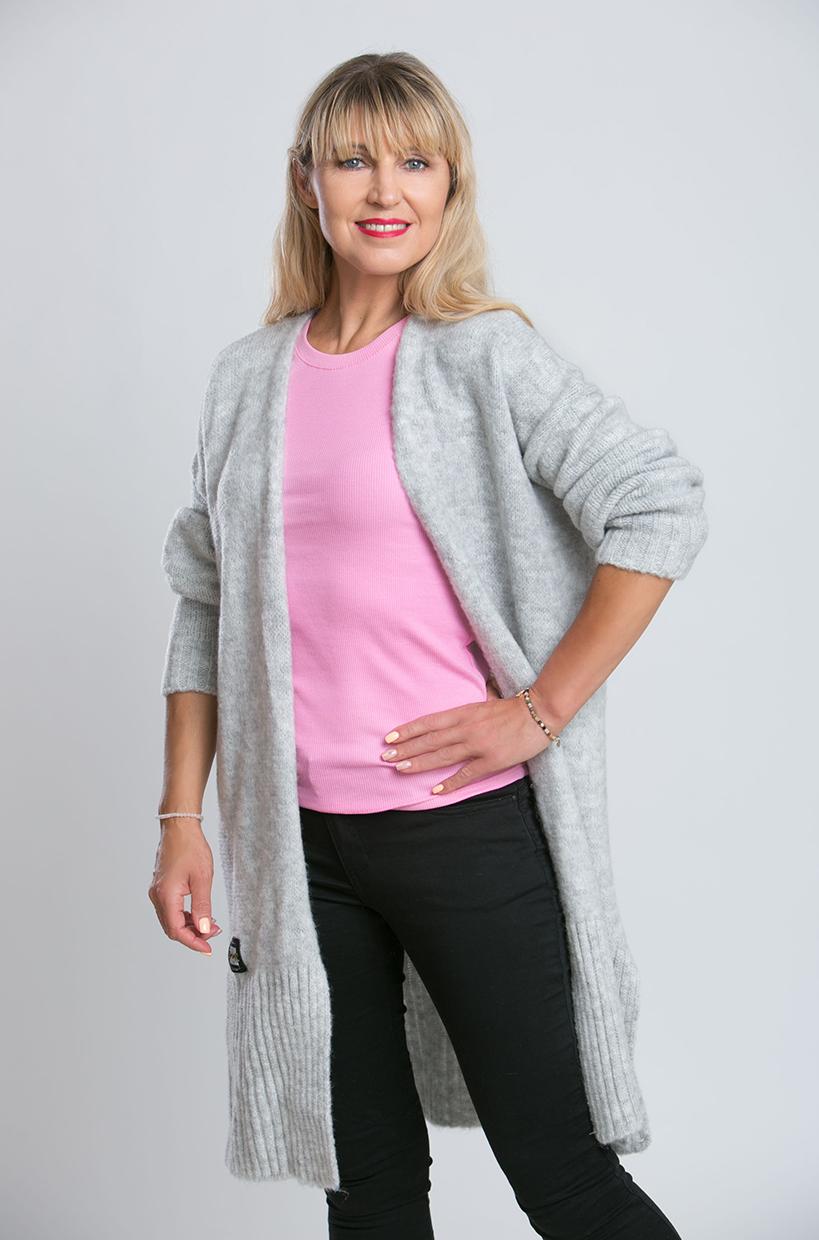 Kardigan Andrea - Jasno szary – Studioborycka