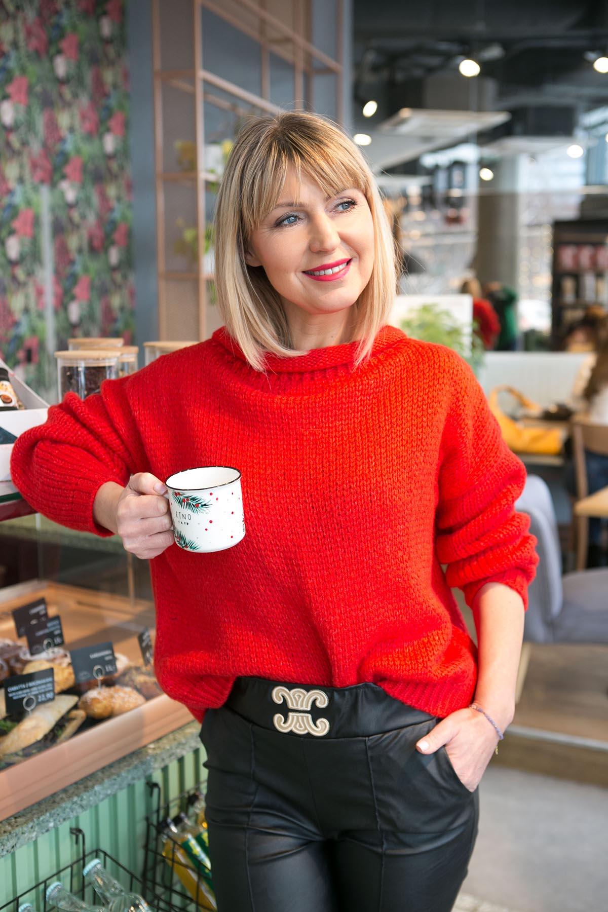 Sweter Rulon - czerwony – Studioborycka