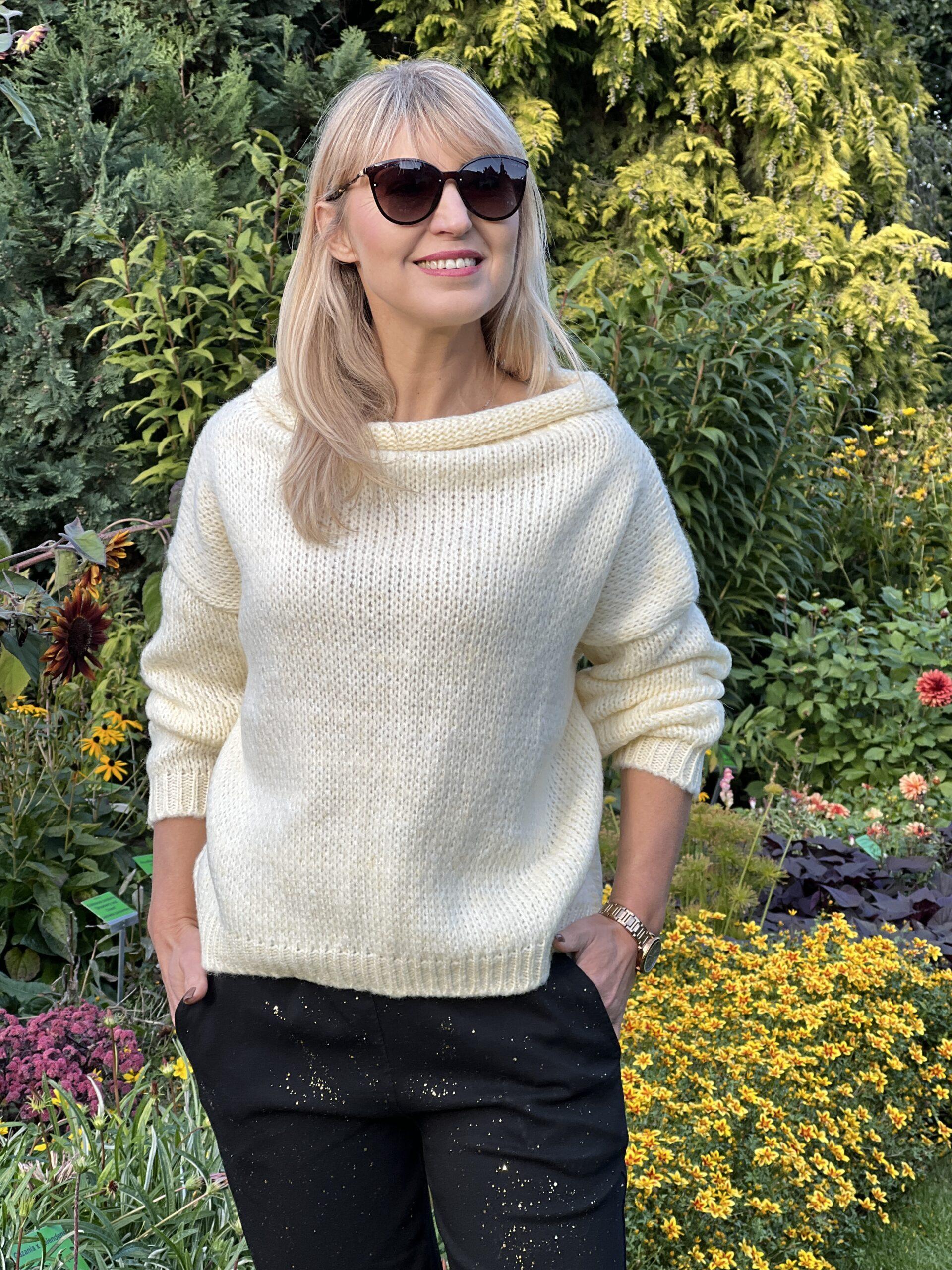 Sweter Rulon - kremowa wanilia – Studioborycka
